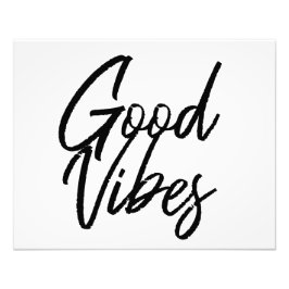 "Good Vibes Wall Art"-ramutskrift "20"x16" Fototryck