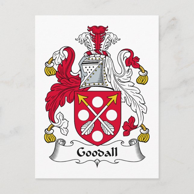 Goodall Family Crest Vykort (Framsida)