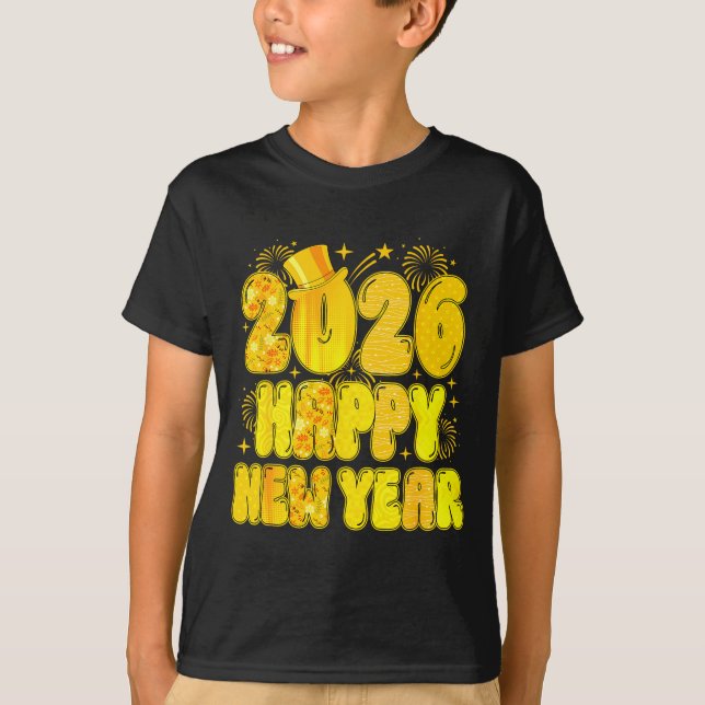 Goodbye 2025 Happy New Year 2026 Women Girl Kids  T Shirt (Framsida)