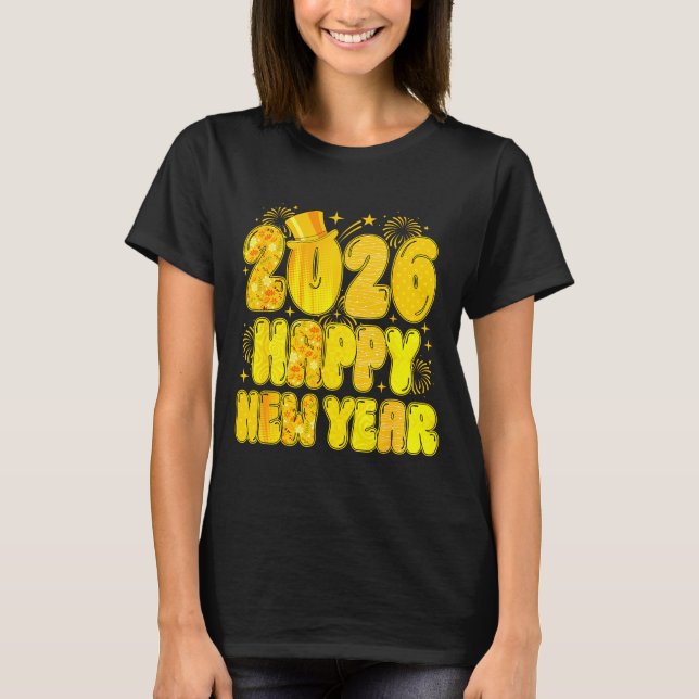 Goodbye 2025 Happy New Year 2026 Women Girl Kids  T Shirt (Framsida)