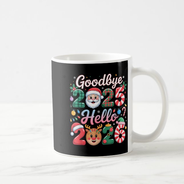 Goodbye 2025 Hello 2026 Christmas New Year Gift  Kaffemugg (Höger)