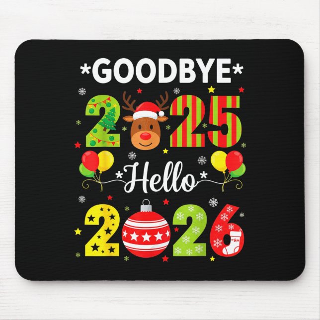 Goodbye 2025 Hello 2026 Happy New Year Christmas P Musmatta (Framsidan)