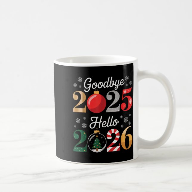 Goodbye 2025 Hello 2026 Happy New Year's Eve Chris Kaffemugg (Höger)
