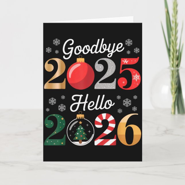 Goodbye 2025 Hello 2026 Happy New Year's Eve Chris Kort (Framsida)