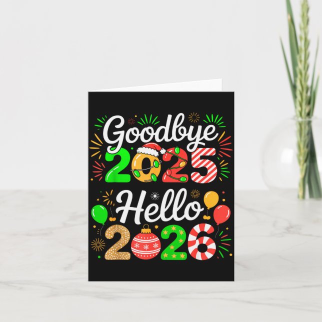 Goodbye 2025 Hello 2026 Happy New Year's Eve Chris Kort (Framsida)