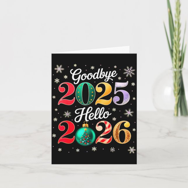 Goodbye 2025 Hello 2026 Happy New Year's Eve Chris Kort (Framsida)