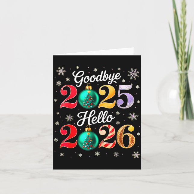 Goodbye 2025 Hello 2026 Happy New Year's Eve Chris Kort (Framsida)
