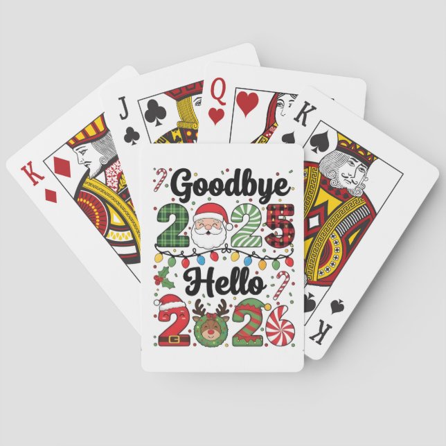 Goodbye 2025 Hello 2026 New Year Resolution   Casinokort (Baksidan)