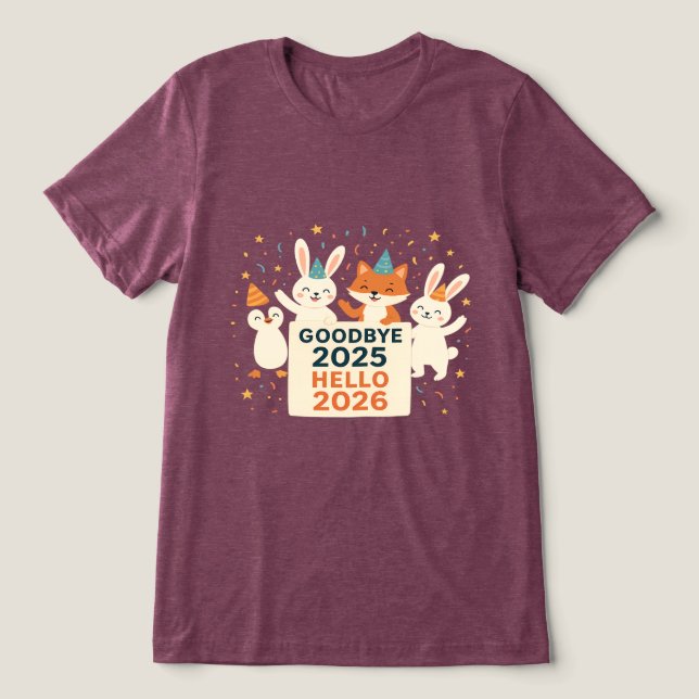 Goodbye 2025 Hello 2026 Unisex Holiday T-Shirt (Design Framsida)