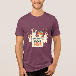 Goodbye 2025 Hello 2026 Unisex Holiday T-Shirt