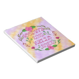 GOODBYE 20XX HEJ 20XX ANTECKNINGSBLOCK