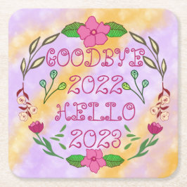 GOODBYE 20XX HEJ 20XX UNDERLÄGG PAPPER KVADRAT