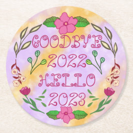 GOODBYE 20XX HEJ 20XX UNDERLÄGG PAPPER RUND