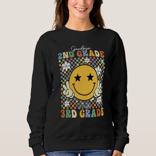 Goodbye 2nd Grade Hello 3rd Grade Groovy Back To S T Shirt (Framsida)