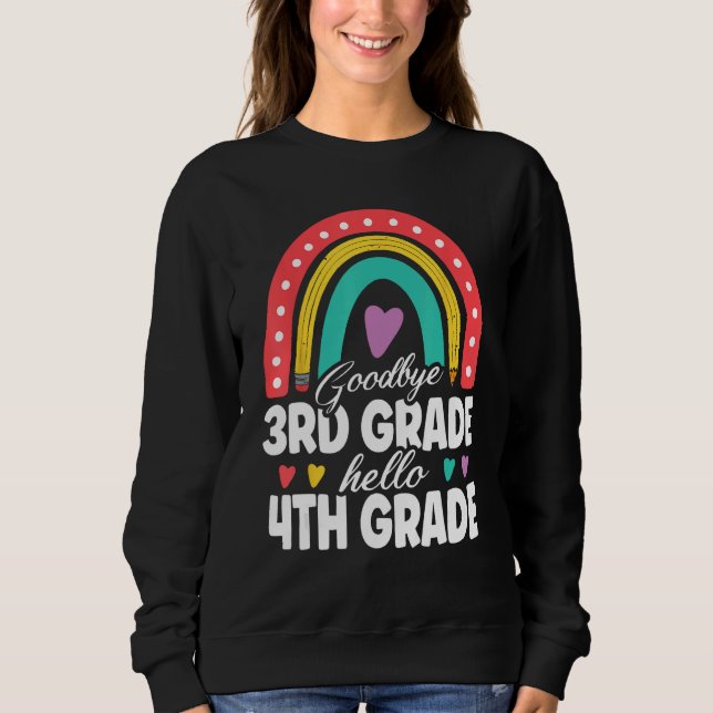 Goodbye 3rd Grade Hello 4th Grade Teacher Back To  T Shirt (Framsida)