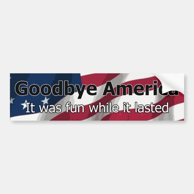 Goodbye Amerika - det var den roliga stunden som Bildekal (Framsidan)