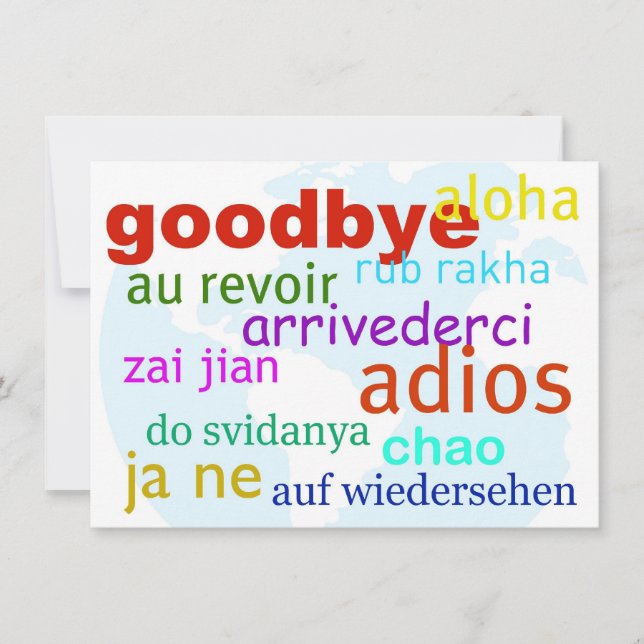 Goodbye Inbjudningar (Framsida)