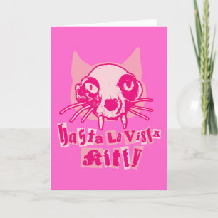 Goodbye kattunge - begränsad rosa upplaga kort