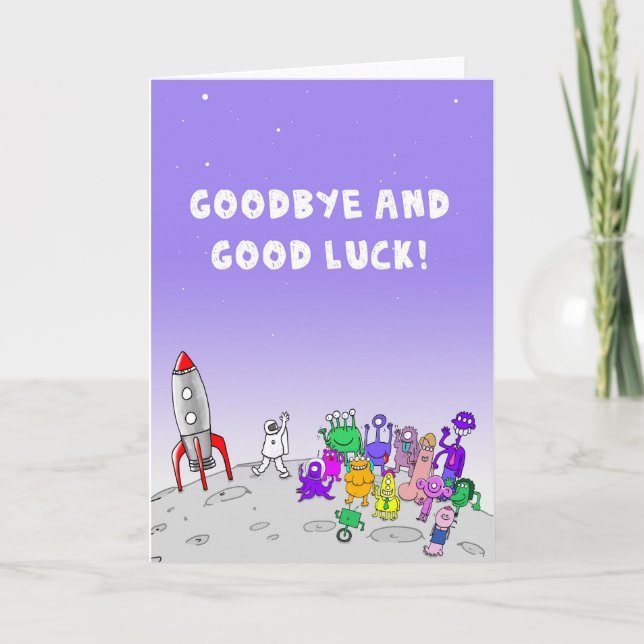 Goodbye och lycka till helgkort (Framsida)