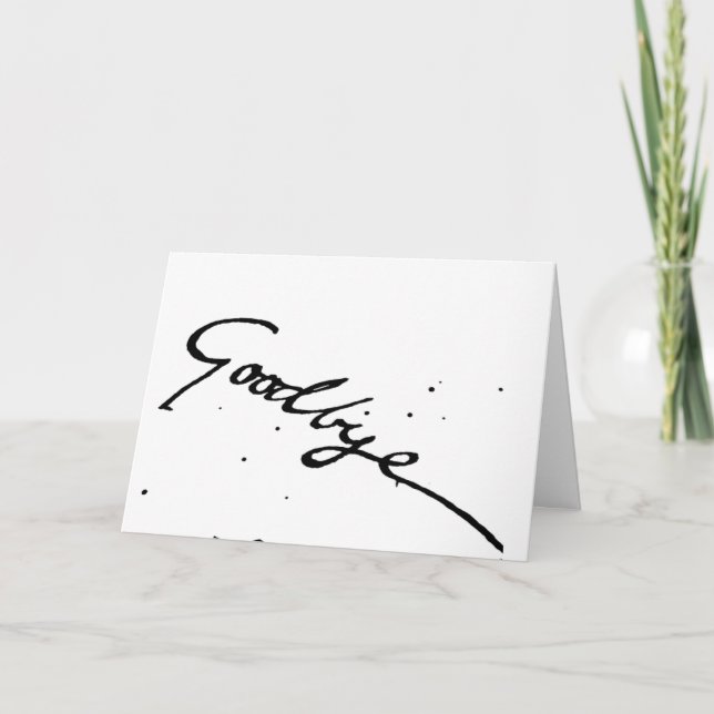 ***GOODBYE** ÖNSKAR VÄL PÅ DIN NYA ÄVENTYR KORT (Framsida)