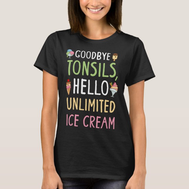 Goodbye Post Tonsillectomy Recovery Tonsils Remova T Shirt (Framsida)