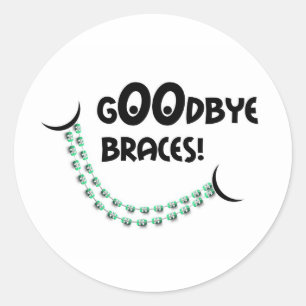Goodbye tålmodig gåva för stagOrthodontist Runt Klistermärke