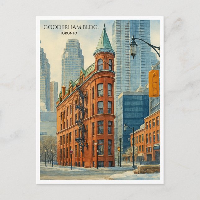 Gooderham Building Toronto Flatiron vykortskonst Helg Vykort (Framsida)