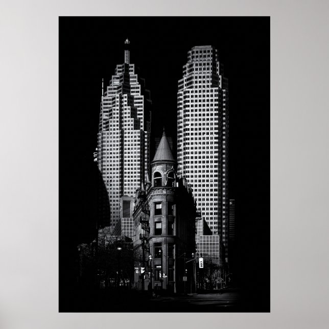 Gooderham Flatiron och Toronto Downtown nr 2 Poster (Framsidan)