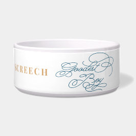 Goodest Boy Funny Classy Elegant White Blue Hund