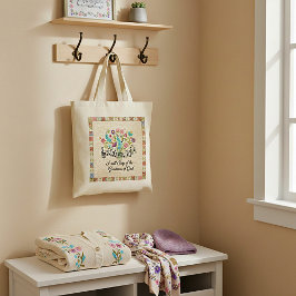 Goodness of God quilted look floral music Tygkasse