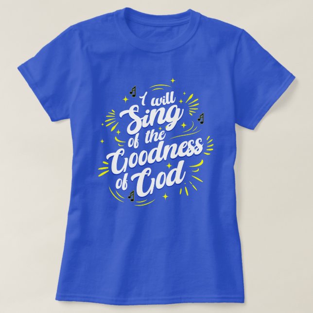Goodness of God Typographic Joyful T Shirt (Design framsida)