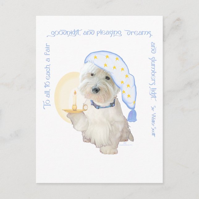 Goodnight Blue Vykort (Framsida)