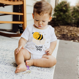 Goodnight honey Bee Gult Stars | Baby Bodykostym T Shirt