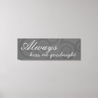 Goodnight Kiss Wrapped Canvas