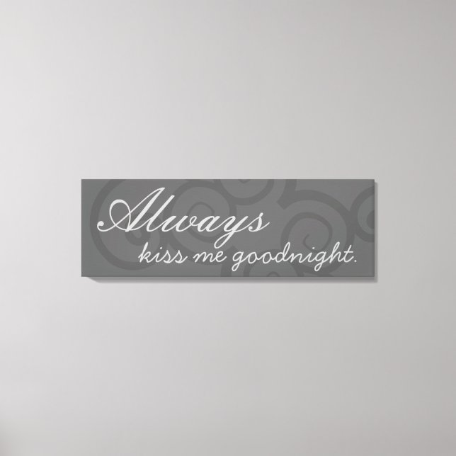 Goodnight Kiss Wrapped Canvas (Framsida)