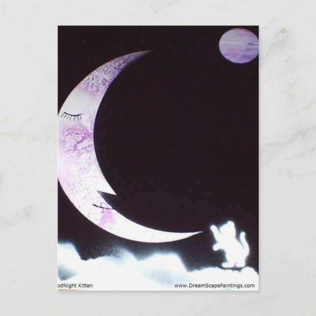 Goodnight Kitten Vykort (Framsida)