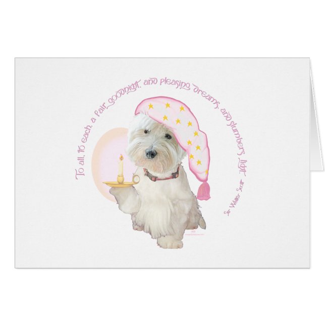 Goodnight Rosa Hälsningskort (Framsidan Horizontal)