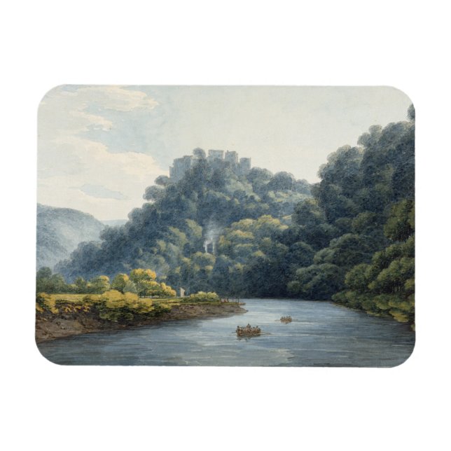 Goodrich Castle on Wye (w/c, penna & bläck, krita) Magnet (Horisontell)