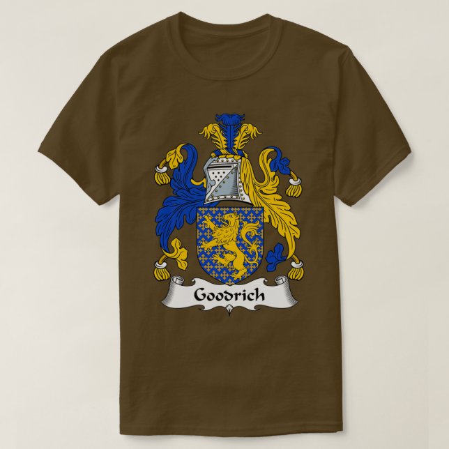 Goodrich Coat of Arms Family Crest  T Shirt (Design framsida)