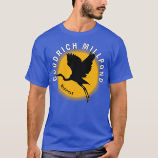 Goodrich Millpond i Michigan Heron Sunrise T Shirt