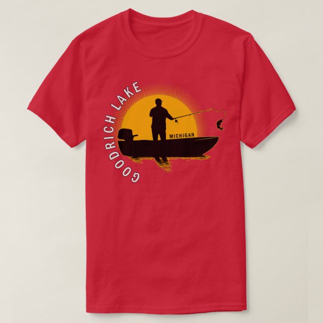Goodrich Sjö Fiske efter Michigan Sunrise T Shirt (Design framsida)