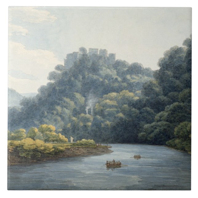 Goodrich slott på wyen (w/c, skriva & bläck, krita kakelplatta (Framsidan)