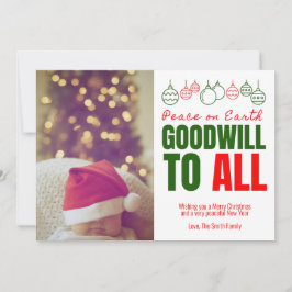 Goodwill to All Photo Card Julkort