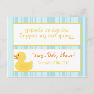 Goody Bag Topper Rubber Ducky Bubbles Inbjudan Vykort