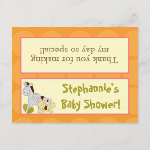 Goody Bag Topper Tropical Slå Girl Jungle Elepha Inbjudan Vykort