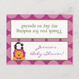 Goody Bag Toppers Sweet Safari Inbjudan Vykort
