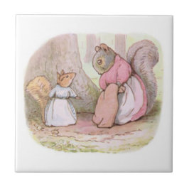 Goody och Hackee (Squirrels) (Beatrix-Potterna) Kakelplatta