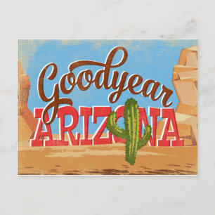 Goodyear Arizona Vintage resor Vykort