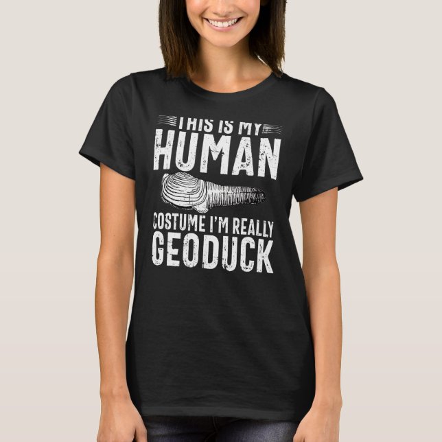 Gooey Anka Geoduck Hunter Costume T Shirt (Framsida)