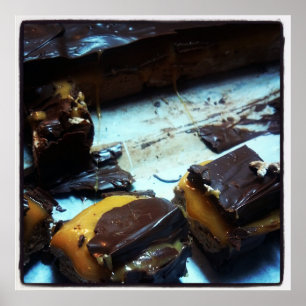 Gooey Caramel, Marshmallow och Chocolate Candy Poster